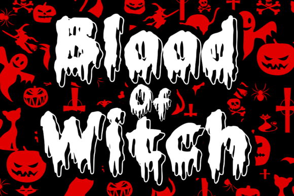 Blood of Witch: A Striking Display Font for Hauntingly Good Craft Projects