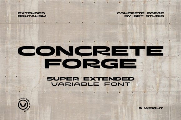 Concrete Forge: A Brutalist Display Font for Digital Impact