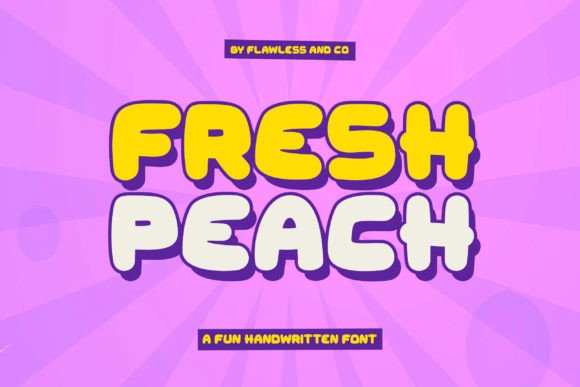 Fresh Peach Font: Playful Display Type for Handmade Labels & Printables