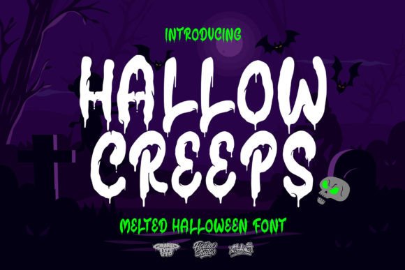 Hallow Creeps: A Spooky Display Font for Halloween Crafts & Products