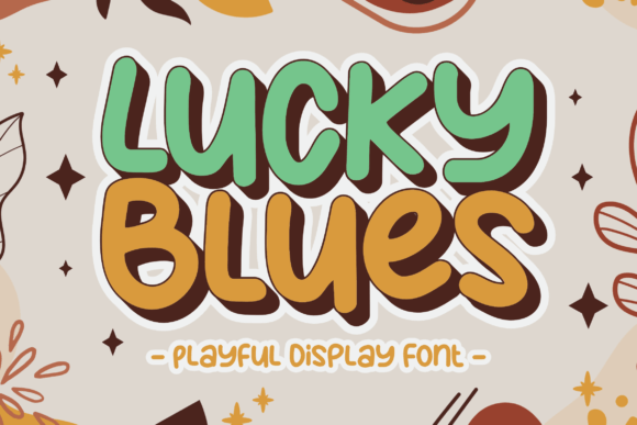 Lucky Blues: A Playful Display Font for Handmade Creators