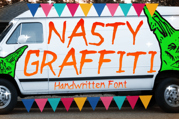 Nasty Graffiti: A Bold Display Font for Standout Digital Branding