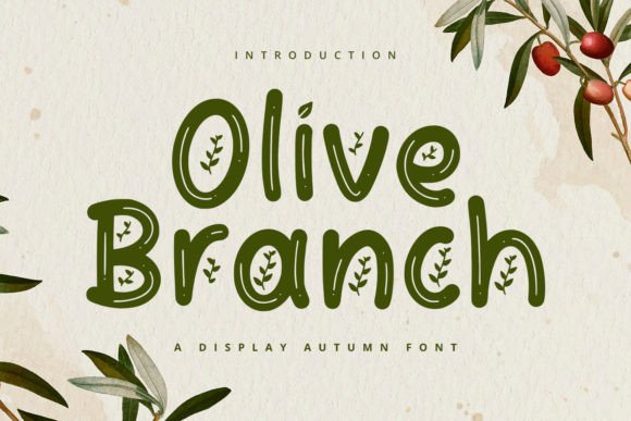Olive Branch: A Thoughtful Display Font