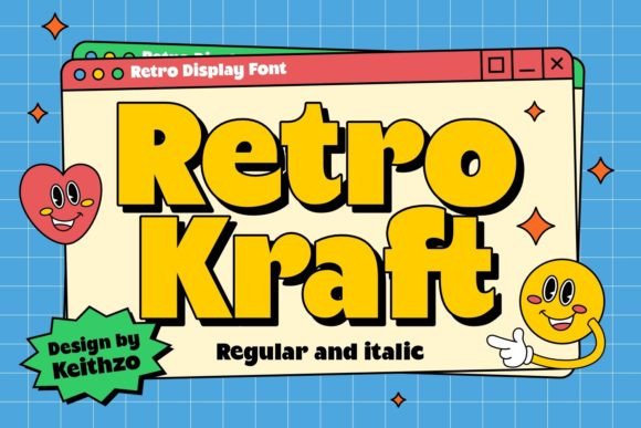 Retro Kraft: A Bold Display Typeface for Digital Branding
