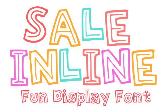 Sale Inline: A Playful Display Font for Campaign Headlines