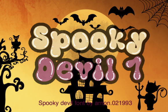 Spooky Devil 1: A Playful Display Typeface for Bold Digital Headlines