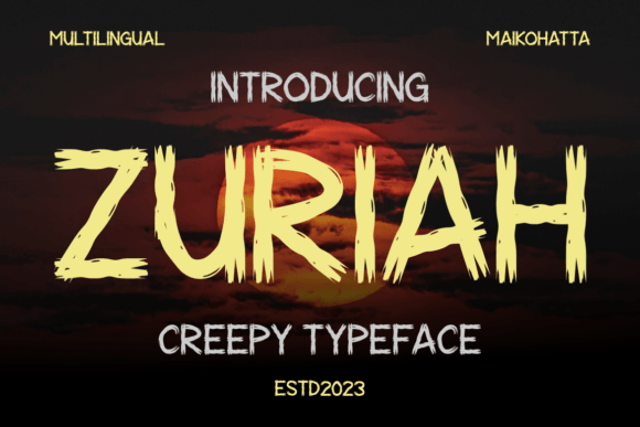 Zuriah: A Spooky-Perfect Display Font for Halloween Branding
